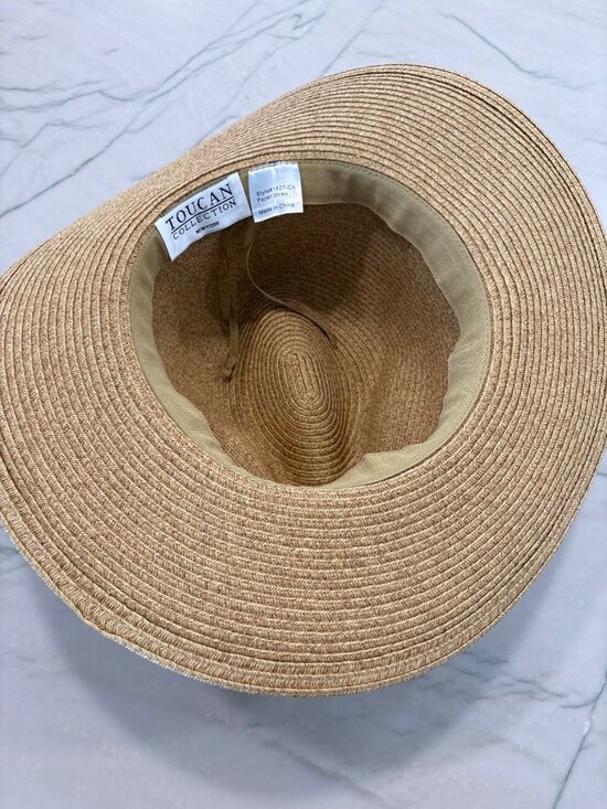 Toucan Hats Exclusive Ivory Wide Brim Sun Hat in Ivory New Womens Beach Garden main image 5